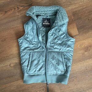 Prana Elsa Quilted Vest in Light Blue
